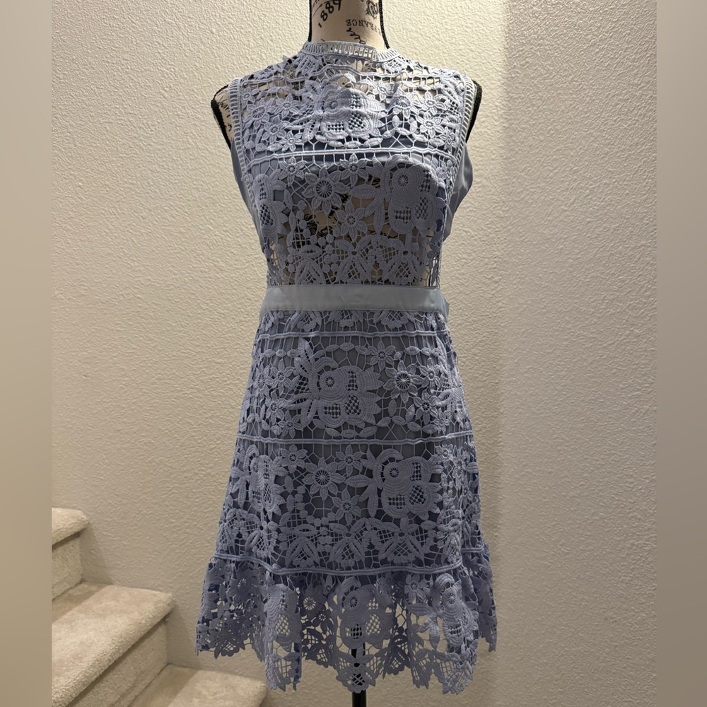 Baby Blue Lace Dress 4